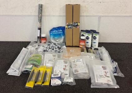 Mixed Lot: Nivea Men Shower Gel, Blue Sea MiniBus, Master Gardener Stakes, Supplements, 20+ Items