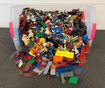 LEGOS!!! (1) Tote Filled Of Various LEGO Pieces And Animals!!