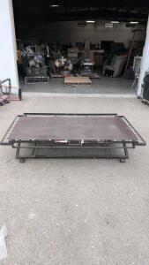 Folding Rollaway Steel Bed Frame, Fits Twin/Cot Mattress, 70" x 38.5", No Mattress Included