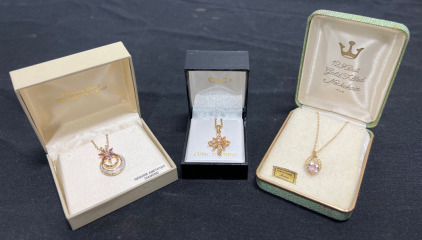 Amethyst & Diamond Necklace, CZ Necklace, and 12 Karat Gold Filled Necklace