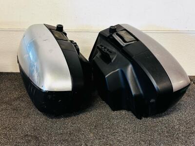 Honda OEM Hard Saddlebags/Panniers, Silver/Black, Fits ST1300 2002-2012, 35L Capacity, Pair