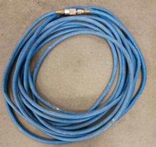 50 ft 3/8" Air Hose, 300 PSI, Blue, Quick-Connect Fittings, Made in USA