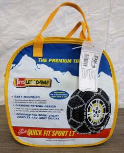 Les Schwab Quick Fit Sport LT Tire Chains 2326-S, Diamond Pattern, for SUV/Light Truck, w/ Case