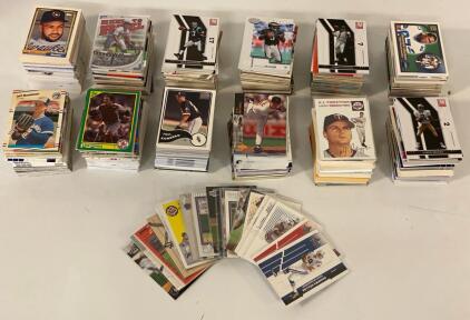 Large Baseball & Football Card Collection &ndash; 1990s-2000s, 1,000 Cards, Donruss/Topps/Upper Deck/Stars