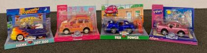 (4) Collectible Toy Cars From The Chevron Cars Line
