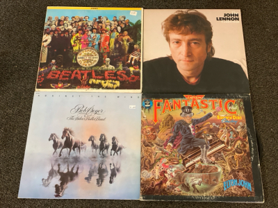 Vintage Records Including The Beatles, Elton John, Neil Diamond, James Taylor, Bob Seger, John Lennon And More