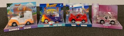 (4) Collectible Toy Cars From The Chevron Cars Line
