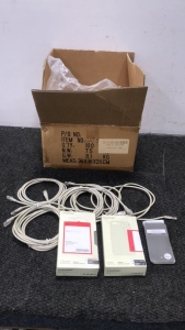 (1) Case Of Approximately (100) 6&rsquo; Ethernet Cords (2) Saharacase Mobile Protection Kits (1) Saharacase Screen Protector