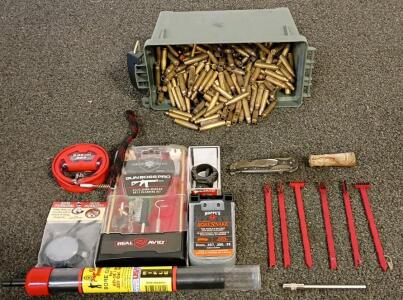 AR-15/.223/5.56 Rifle Cleaning Kit, 150+ Spent Brass, Ammo Can, Tools & Accessories Lot