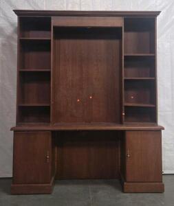 Computer Desk With Attached Hutch 6'11 L &times; 5'8 W