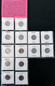 Westward Journey Nickel & Liberty Head V-Nickel Set, 14 Coins, 1893&ndash;1911, 2004&ndash;2006, P & D Mints