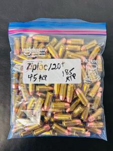 Mixed Brand .45 ACP 185gr JHP Ammunition, Brass Case, Loose Pack In Bag