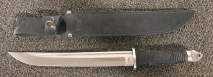 United Cutlery Honshu Patton UC2529 Fixed Blade Knife 440 Stainless w/ Leather Sheath