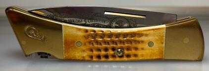 CASE XX 2138 SS Lockback Folding Knife, NAHC Hunting Heritage, Jigged Bone & Brass, 3.25" Blade