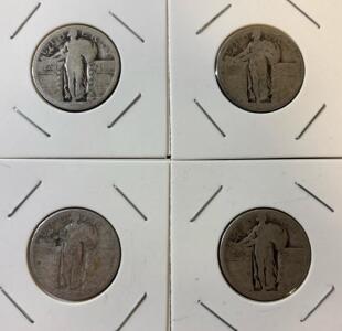 (4) Standing Liberty Quarter Dollar - 90% Silver