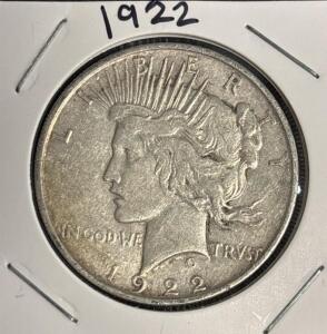 1922 Peace Liberty Dollar Coin