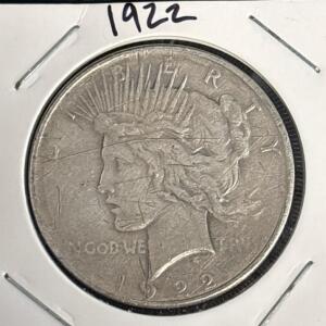 1922 Peace Liberty Dollar Coin
