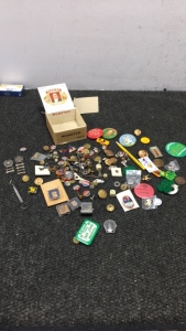 Lot Of Collectible Military Pins Buttons and More