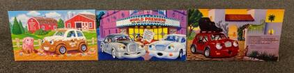 (4) Collectible Toy Cars From The Chevron Cars Line And Carrier Case