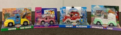 (4) Collectible Toy Cars From The Chevron Cars Line