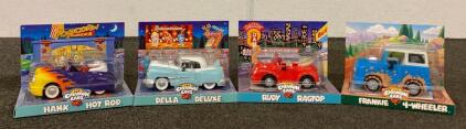 (4) Collectible Toy Cars From The Chevron Cars Line