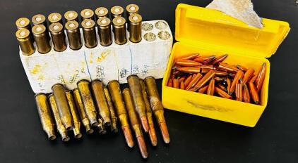 Speer 7mm .284" 160gr Spitzer Bullets, Mixed 7mm Mauser & .243 Win Brass, Some 7mm Loaded