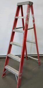Louisville 6' Red Fiberglass Folding Ladder