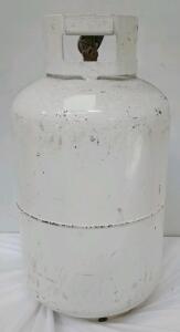 White 25.5 # Propane Tank