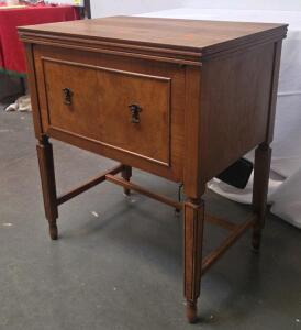 Kenmore 158.17511 Electric Sewing Machine with Wood Cabinet, 3 Drawers, Foot Pedal, circa 1970s