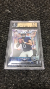 2015 Topps Chrome Marcus Mariota Rookie Card Graded 9.5 Gem mint By BGS