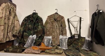 Mixed Lot Size Medium: US & German Military Surplus Jackets, Trousers, Sweater, Flecktarn, Multicam, Accessories