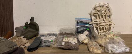 USGI Cold Weather Gear Lot: Magnesium Snowshoes, Polartec ECWCS, Gloves, Canteens, Mess Kit