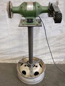 Central Machinery 8" Grinder/Buffer S-36127, 3/4 HP, Multitool Belt Attachment, Custom Stand