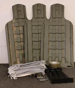 E-Type Military Silhouette Target Set, 3 Plastic Targets, Bags, Covers, Tape & Straps