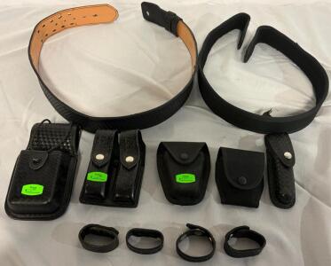 Leather Police Style Belts & Accessories