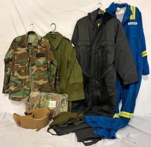 Size Medium To Large Tops, Coveralls & Pants, Hip Belt & More