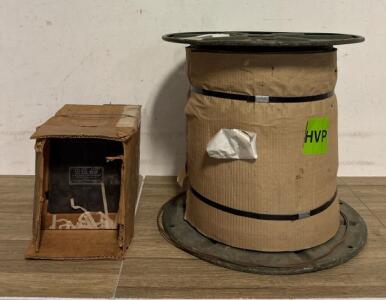 Military Signal Corps Telephone Cable Drum NSN 6145-00-598-3579 & BB-29 Lead Storage Battery