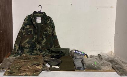 ROTHCO Woodland BDU Jacket, Multicam Trousers, MOLLE Pouch, Military Surplus Gear Lot