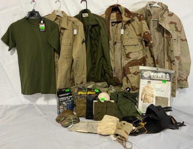 Military Clothing & Accessories &mdash; Size Small Clothing, Tops & Bottoms, Pouches, Thermals & More