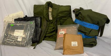 Vietnam M69 Flak Vest (Large), Chemical Protective / Body Bags, Wool Blanket & More