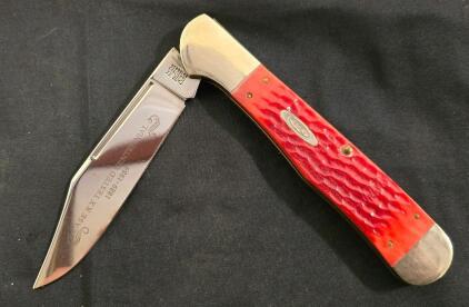 Case XX Tested Centennial Rogers 653 SS Red Bone Folding Pocket Knife 1989, 3.75" Blade USA
