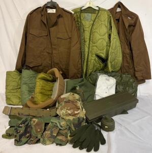 Military Clothing & Accessories &mdash; Large Warm Tops & Tops, Warm Pants & Pants, Belts, Hats, Gloves & More