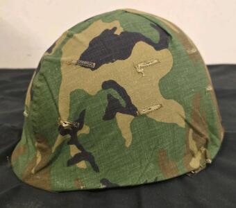 Military Grade Field Helmet With Camo Cover