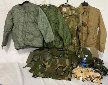 Military Clothing & Accessories &mdash; Medium Shirts & Warm Tops, Pants, Bags & Lots Of Straps & Parts