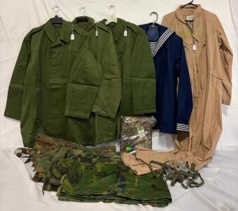 Military Clothing & Accessories &mdash; XL Tops, Coveralls, Navy Top, Rain / Weather Pants, Snow Cleats & More