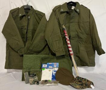 Size 52R Military Parkas, Bags, Flags, Hats, Pouches & More