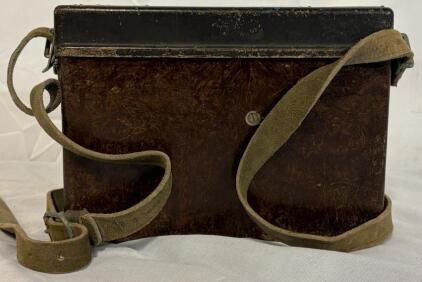 Swedish Ericsson Tp-6 Military Field Telephone, 1950s&ndash;60s, Bakelite Case, Leather Strap, Working