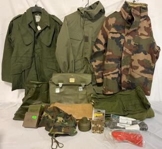 Military Clothing & Accessories &mdash; Medium Jackets, Small Pants, Bags, Hats, Pouch & More