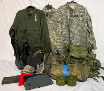 Military Clothing & Accessories &mdash; Size Large Clothing, Tops & Bottoms, Pouches, Boots & More