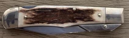 Zwilling J.A. Henckels Solingen Germany Folding Pocket Knife, Stag Handle, 3" Blade